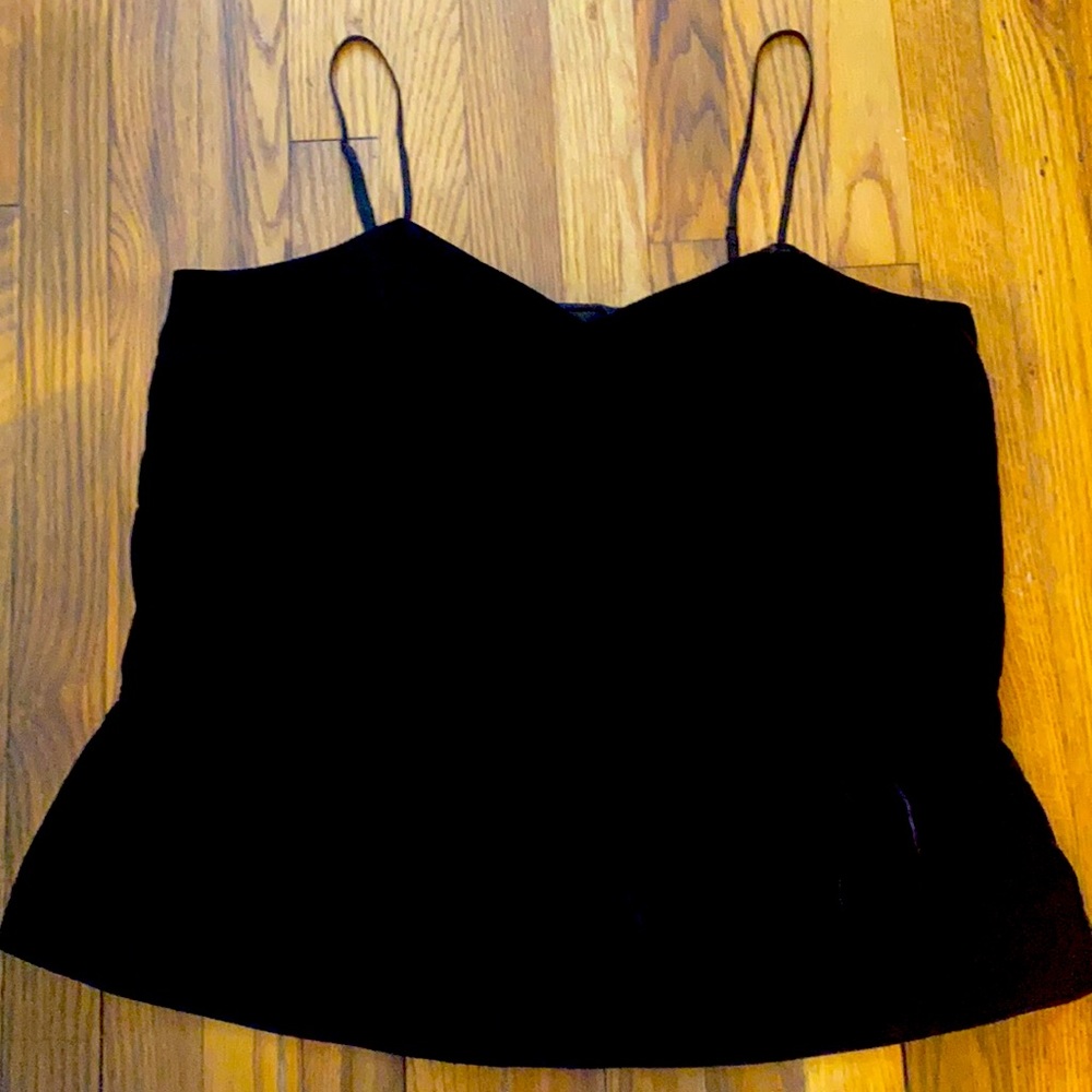 J Crew Black Velvet Tank Top